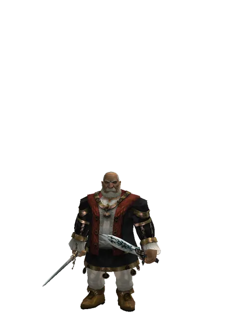 Raid Sword*Tsurugi on a male Dwarf, front view