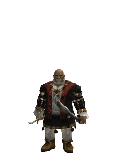 Saber*Crimson Sword on a male Dwarf, front view
