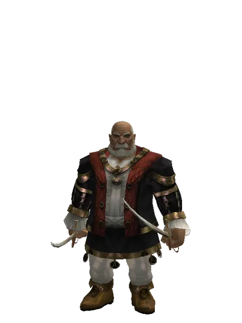 Saber*Saber on a male Dwarf, front view