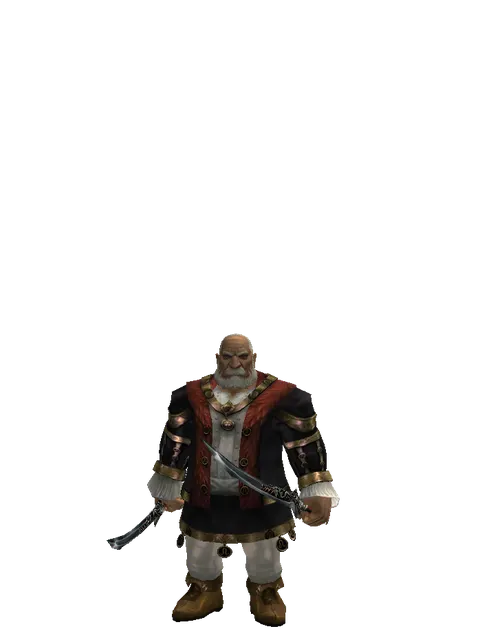 Samurai Long Sword*Samurai Long Sword on a male Dwarf, front view