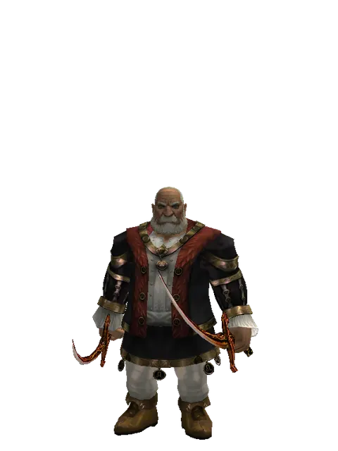 Shamshir*Shamshir on a male Dwarf, front view