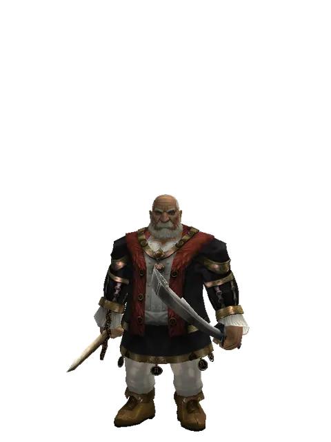 Spinebone Sword*Crimson Sword on a male Dwarf, front view