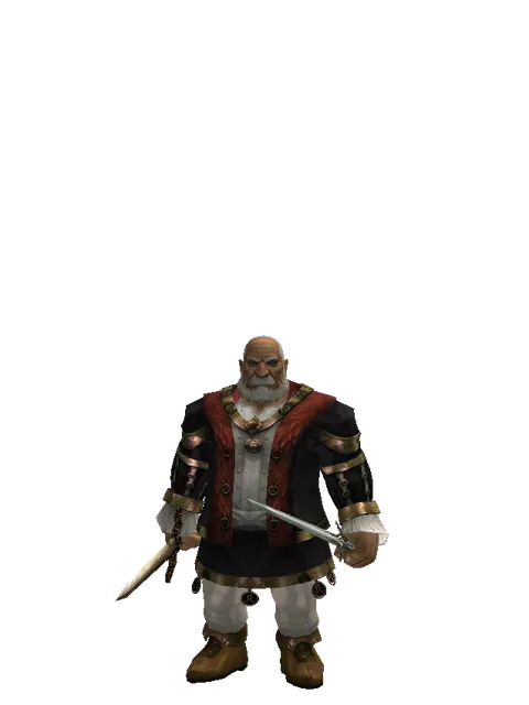 Spinebone Sword*Elven Sword on a male Dwarf, front view