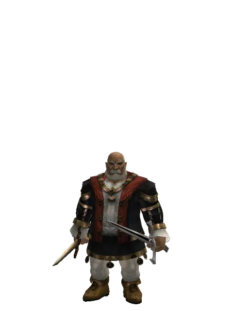 Spinebone Sword*Sword of Revolution on a male Dwarf, front view