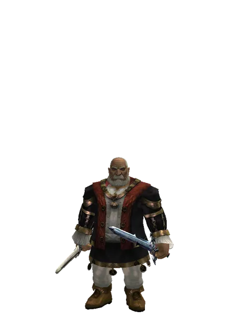Spirit Sword*Caliburs on a male Dwarf, front view