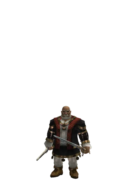 Spirit Sword*Raid Sword on a male Dwarf, front view
