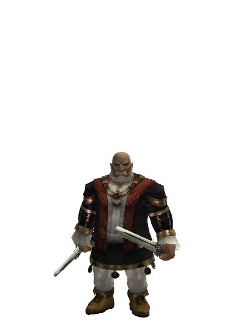 Spirit Sword*Spirit Sword on a male Dwarf, front view