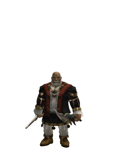 Spirit Sword*Sword of Limit on a male Dwarf, front view