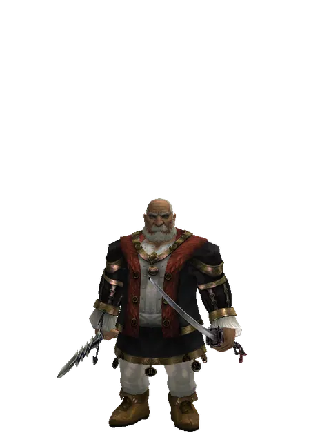 Stormbringer*Katana on a male Dwarf, front view
