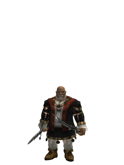 Stormbringer*Samurai Long sword on a male Dwarf, front view