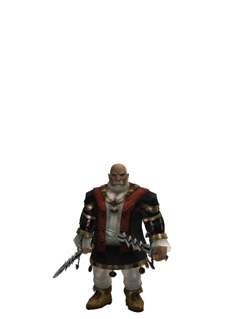 Stormbringer*Stormbringer on a male Dwarf, front view