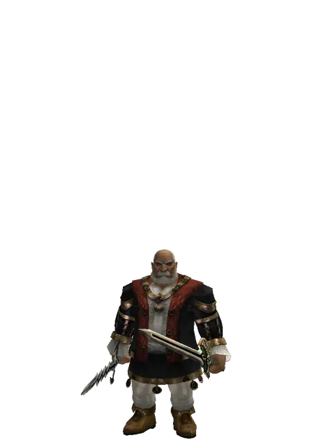 Stormbringer*Sword of Delusion on a male Dwarf, front view
