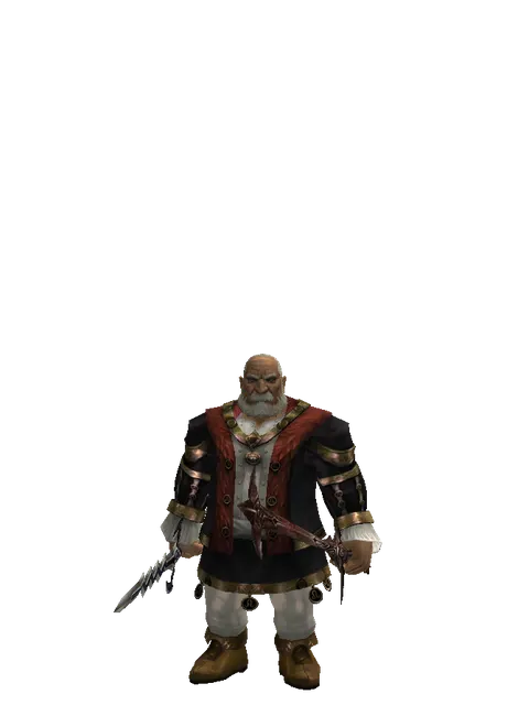 Stormbringer*Sword of Nightmare on a male Dwarf, front view