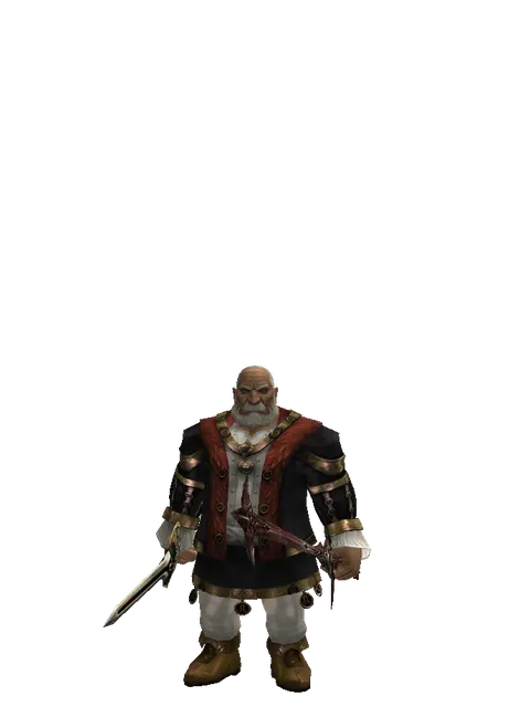 Sword of Delusion*Sword of Nightmare on a male Dwarf, front view