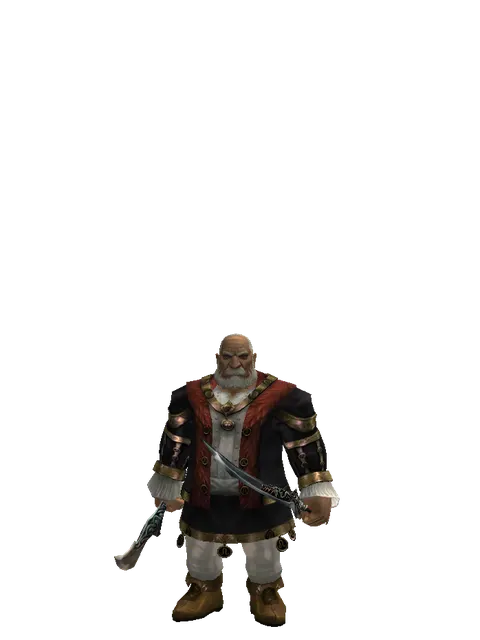Sword of Limit*Samurai Long Sword on a male Dwarf, front view