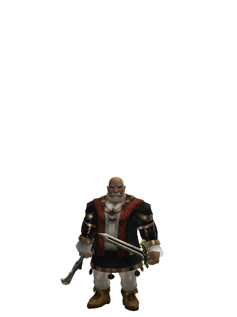 Sword of Limit*Sword of Delusion on a male Dwarf, front view