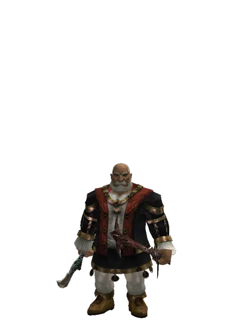Sword of Limit*Sword of Nightmare on a male Dwarf, front view