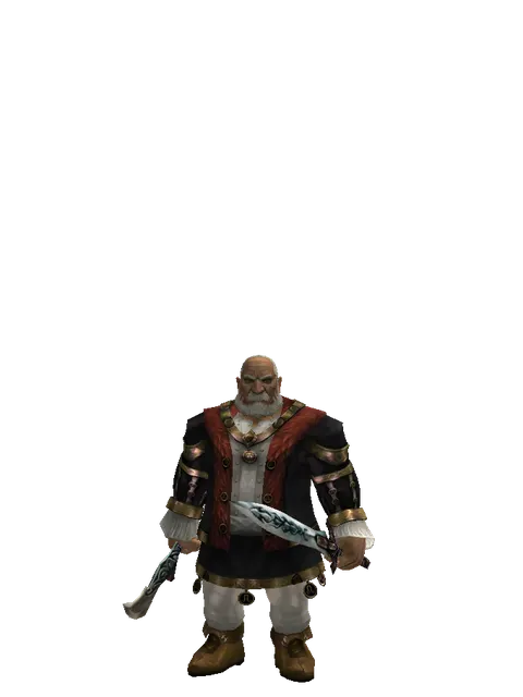 Sword of Limit*Tsurugi on a male Dwarf, front view