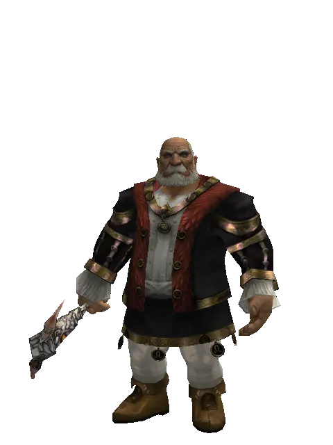 Demon Fangs on a male Dwarf, front view
