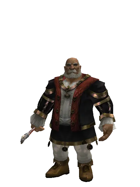 Tome of Blood on a male Dwarf, front view