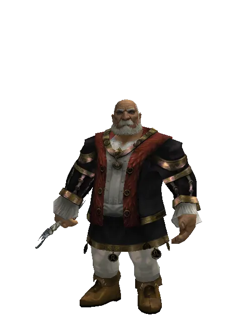 Traveler's Wand on a male Dwarf, front view
