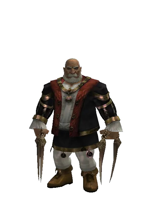 Fisted Blade on a male Dwarf, front view