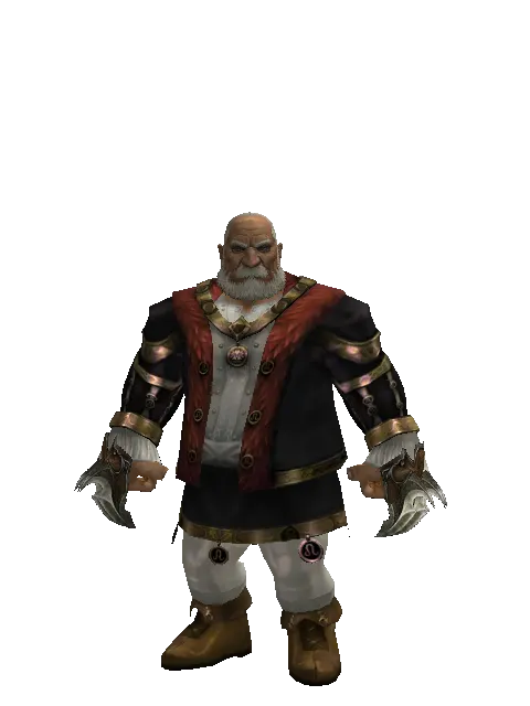 Fist of Butcher on a male Dwarf, front view