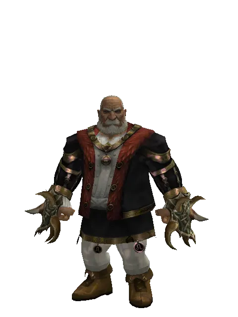 Sobekk's Hurricane on a male Dwarf, front view