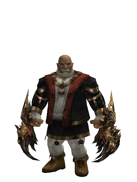 Vesper Fists on a male Dwarf, front view