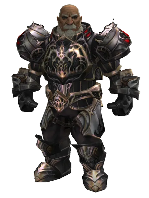 Apella (heavy armor) on a male Dwarf, front view
