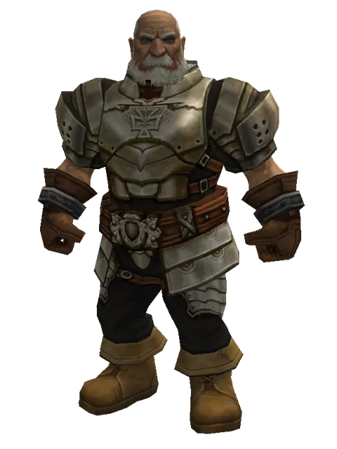 Blast Plate (heavy armor) on a male Dwarf, front view
