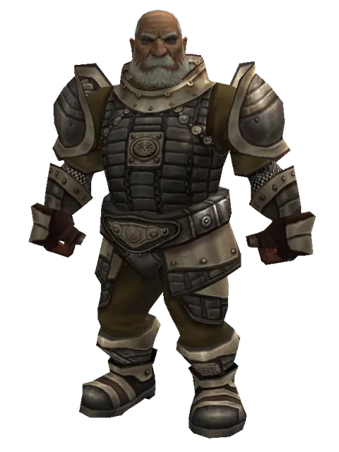 Chain Mail Set on a male Dwarf, front view