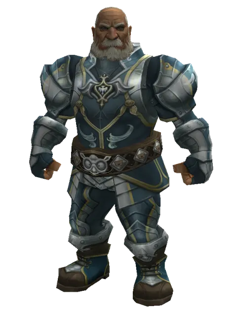 Clan Oath Set - Heavy on a male Dwarf, front view