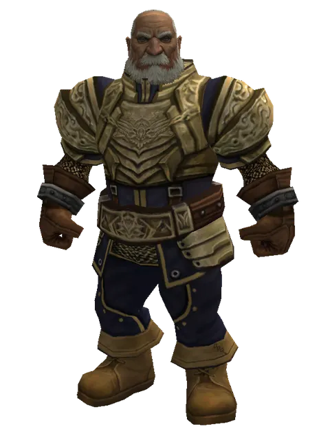 Compound Scale (heavy armor) on a male Dwarf, front view