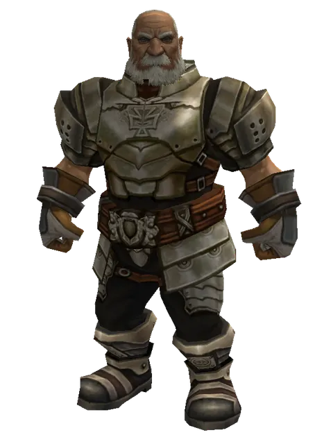Dream (heavy armor) on a male Dwarf, front view