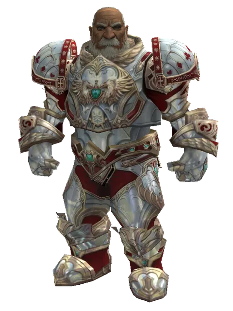 Dynasty [Shield Master] (heavy armor) on a male Dwarf, front view