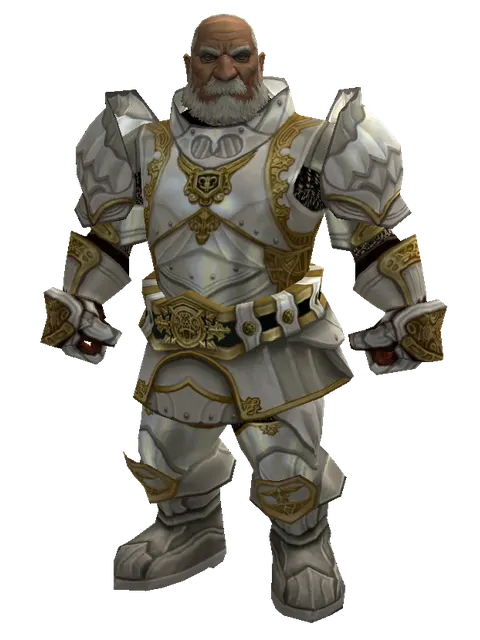 Majestic Plate Set on a male Dwarf, front view