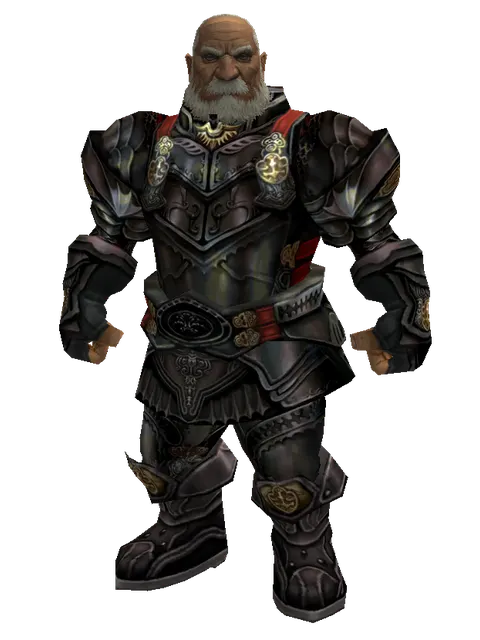 Tallum Plate Set on a male Dwarf, front view