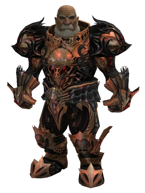 Vesper Set - Heavy on a male Dwarf, front view