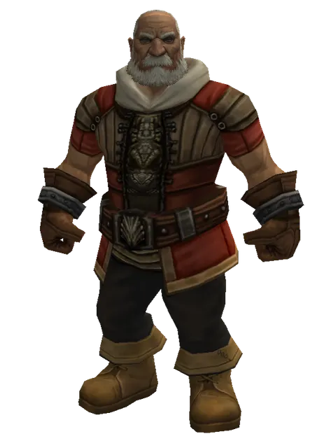 Banded Mithril (light armor) on a male Dwarf, front view