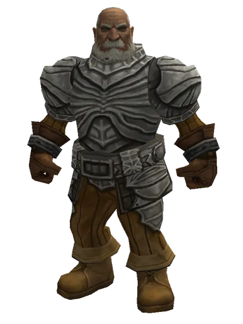 Bone (light armor) on a male Dwarf, front view