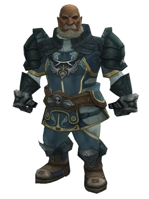Clan Oath Set - Light on a male Dwarf, front view