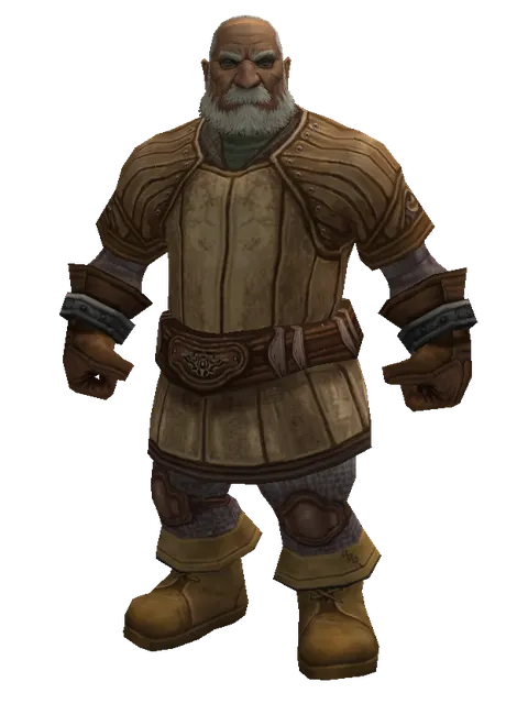 Cotton (light armor) on a male Dwarf, front view
