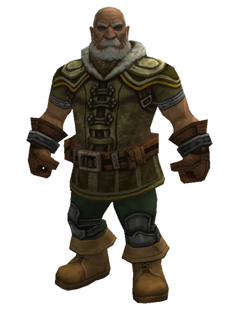 Hard Leather (light armor) on a male Dwarf, front view