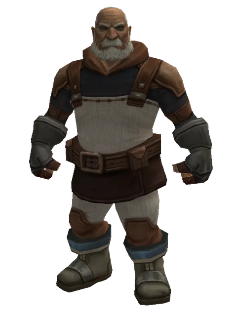 Leather (light armor) on a male Dwarf, front view