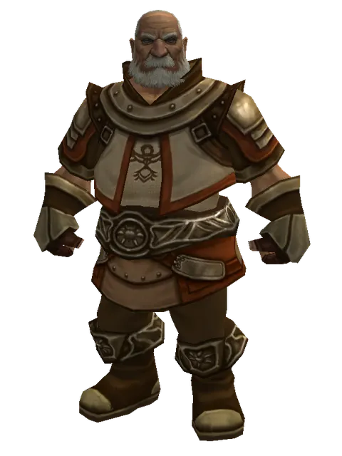Manticore Skin Set on a male Dwarf, front view