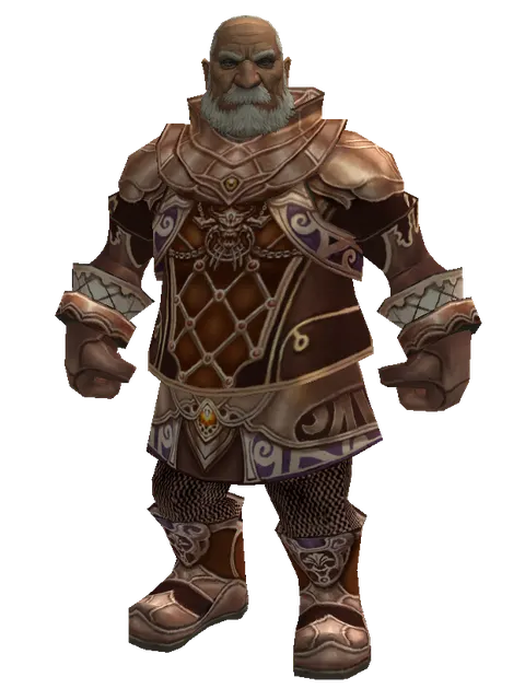 Leather Set of Nightmare on a male Dwarf, front view