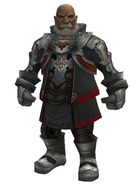 Tallum Leather Set on a male Dwarf, front view