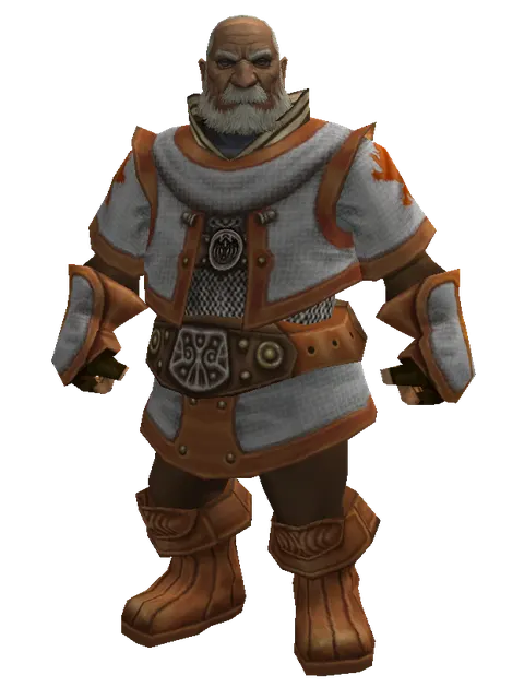 Theca Leather Set on a male Dwarf, front view