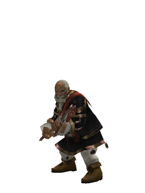 Dragon Claw Axe on a male Dwarf, front view
